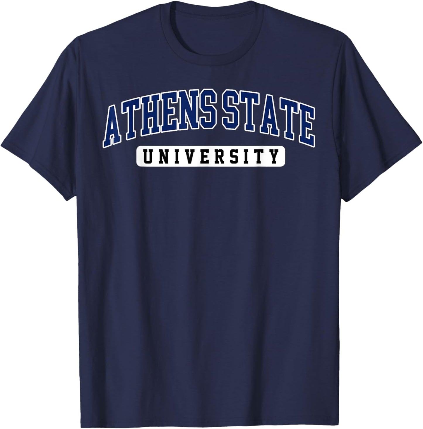 Athens State University Arch Vintage Sports Design Men Women T-Shirt - T-Shirt | Navy