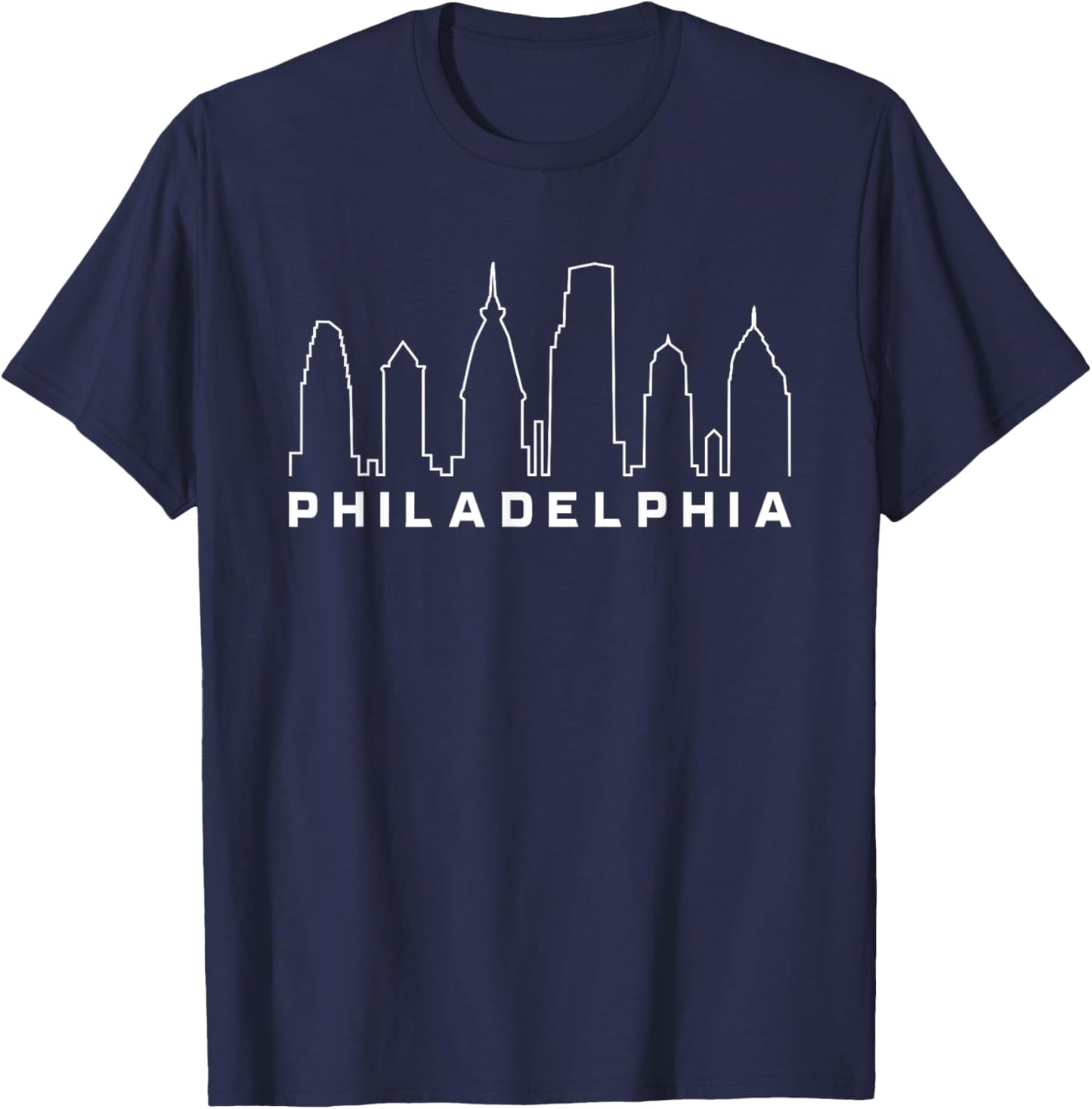 Philadelphia skyline city Pennsylvania Philly T-Shirt - T-Shirt | Navy