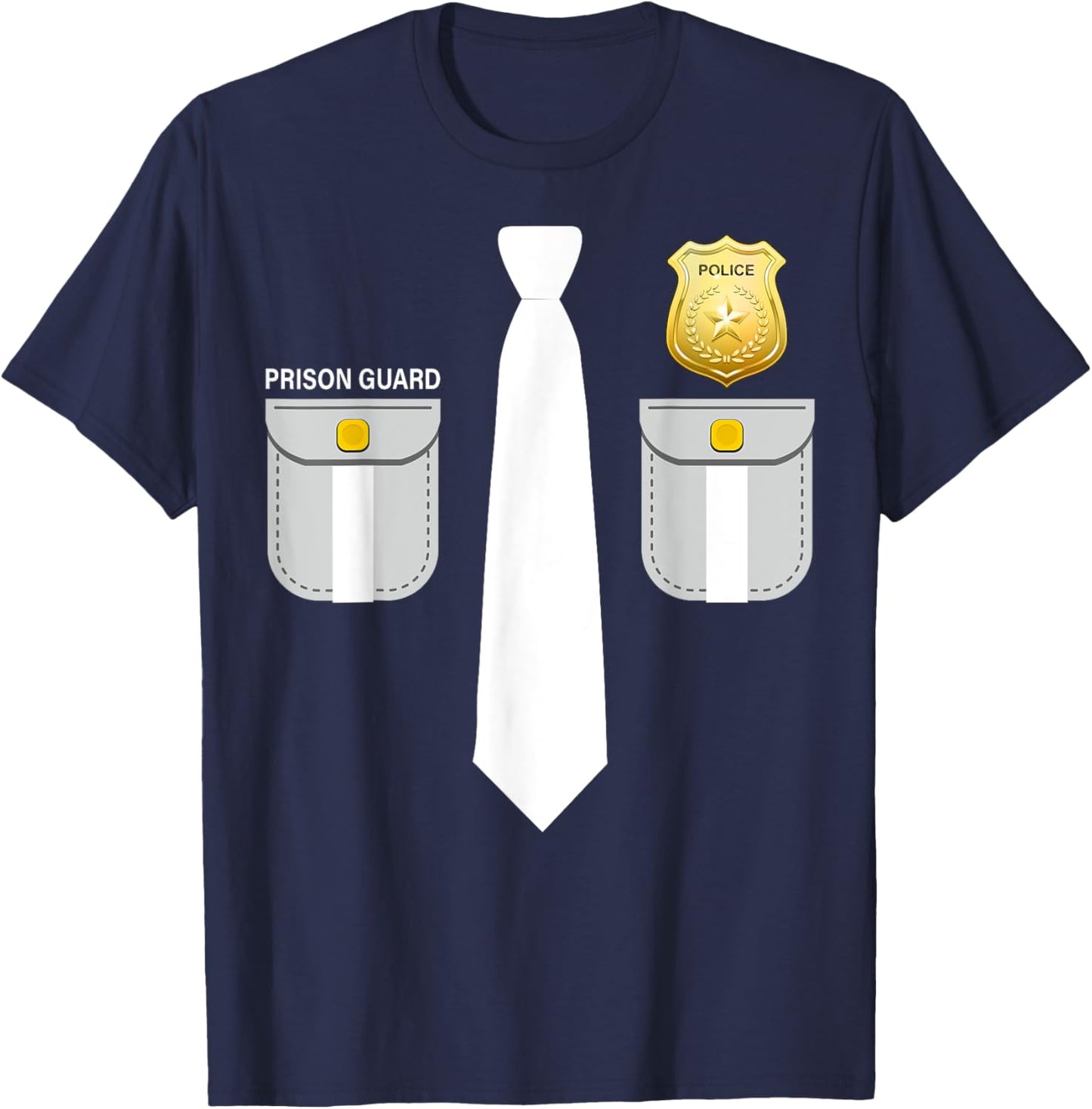 USA Prison Guard Costume Correctional Guard Uniform T-Shirt - T-Shirt | Navy