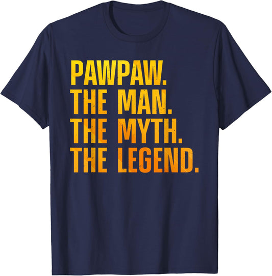 Pawpaw Design For Grandpa Grandfather From Grandkids Pawpaw T-Shirt - T-Shirt | Navy