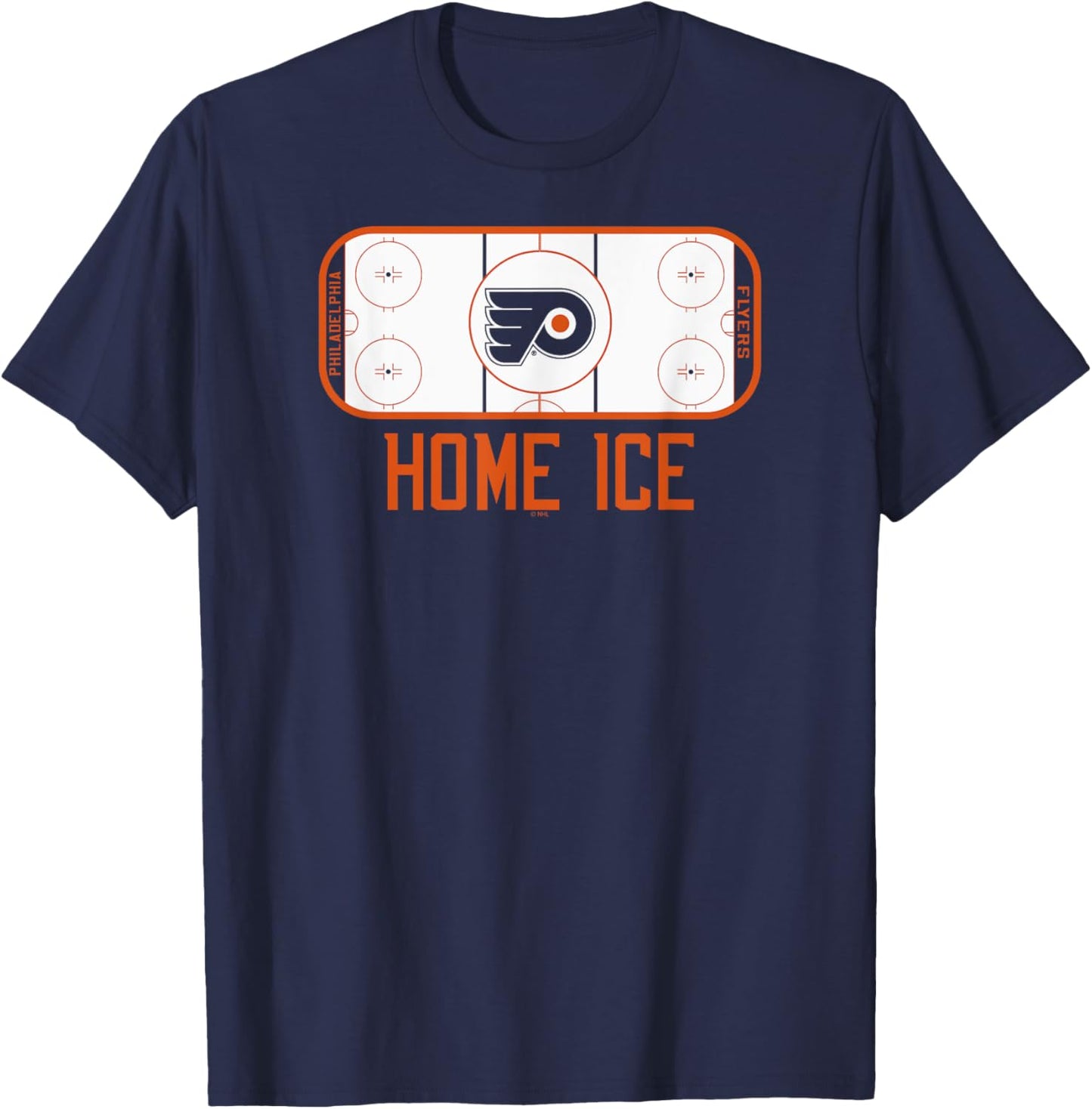 Philadelphia Flyers Home Ice Black Officially Licensed T-Shirt - T-Shirt | Navy