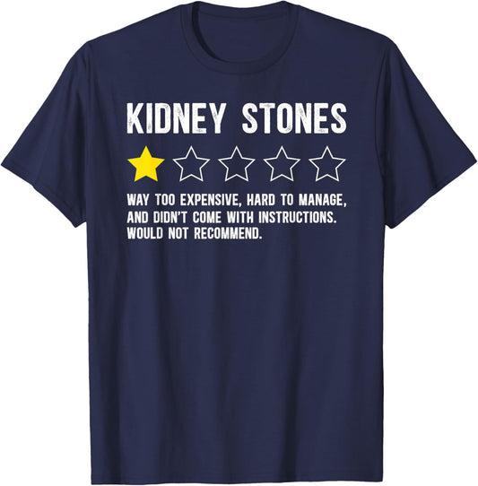 Kidney Stones Surgery Survivor Funny Kidney Stone Warrior T-Shirt - T-Shirt | Navy