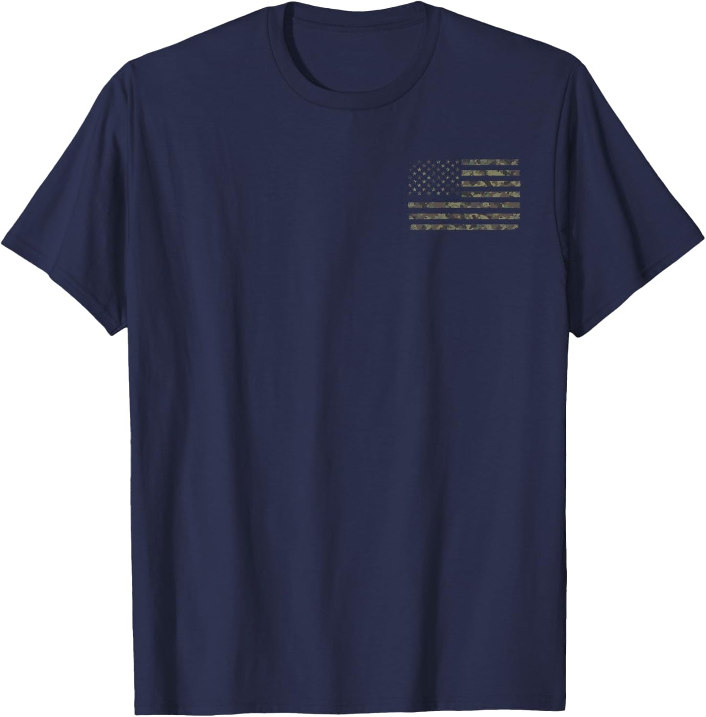 Camouflage American Flag Camo T-Shirt - T-Shirt | Navy