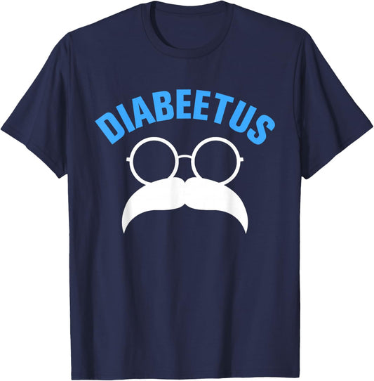 Diabeetus Humorous Diabetes Awareness with a Diabetic Beard T-Shirt - T-Shirt | Navy