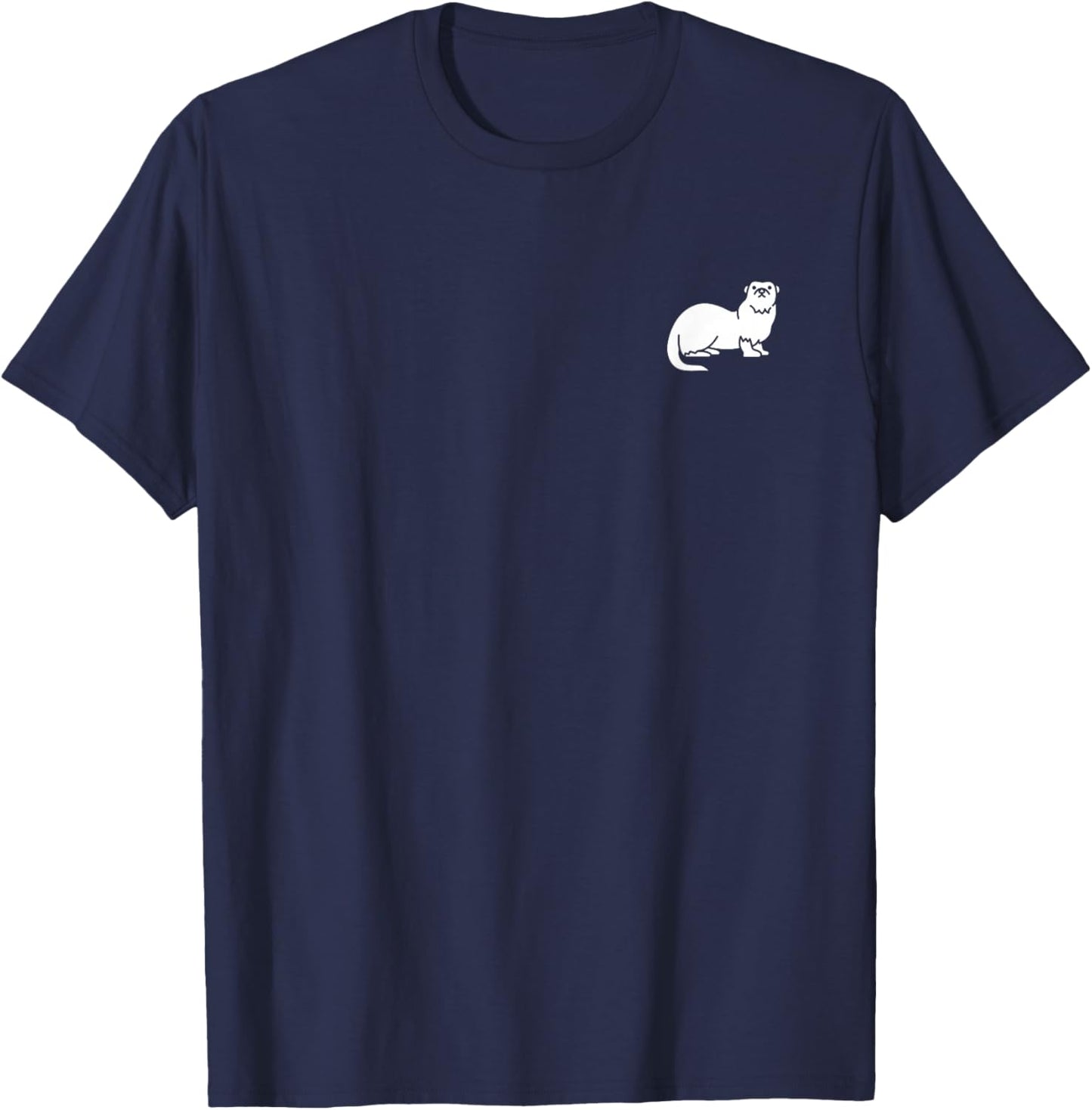 Minimalist Otter Badge Animal Lover Otter Man Woman Kids T-Shirt - T-Shirt | Navy