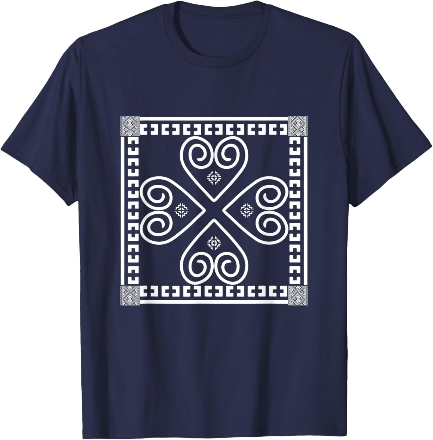 Hmong Miao Hmoob Patterns T-Shirt - T-Shirt | Navy