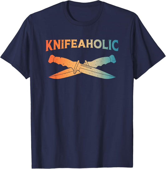 Best Knife Art Women Collectible Knives Pocket Knife T-Shirt - T-Shirt | Navy