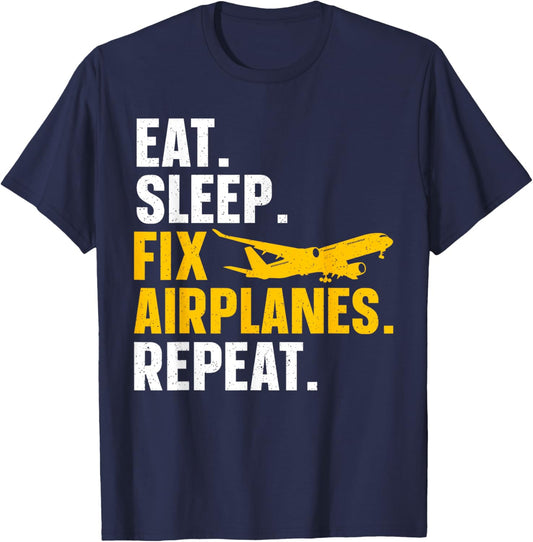 Aircraft Mechanic Art Women Aviation Maintenance T-Shirt - T-Shirt | Navy