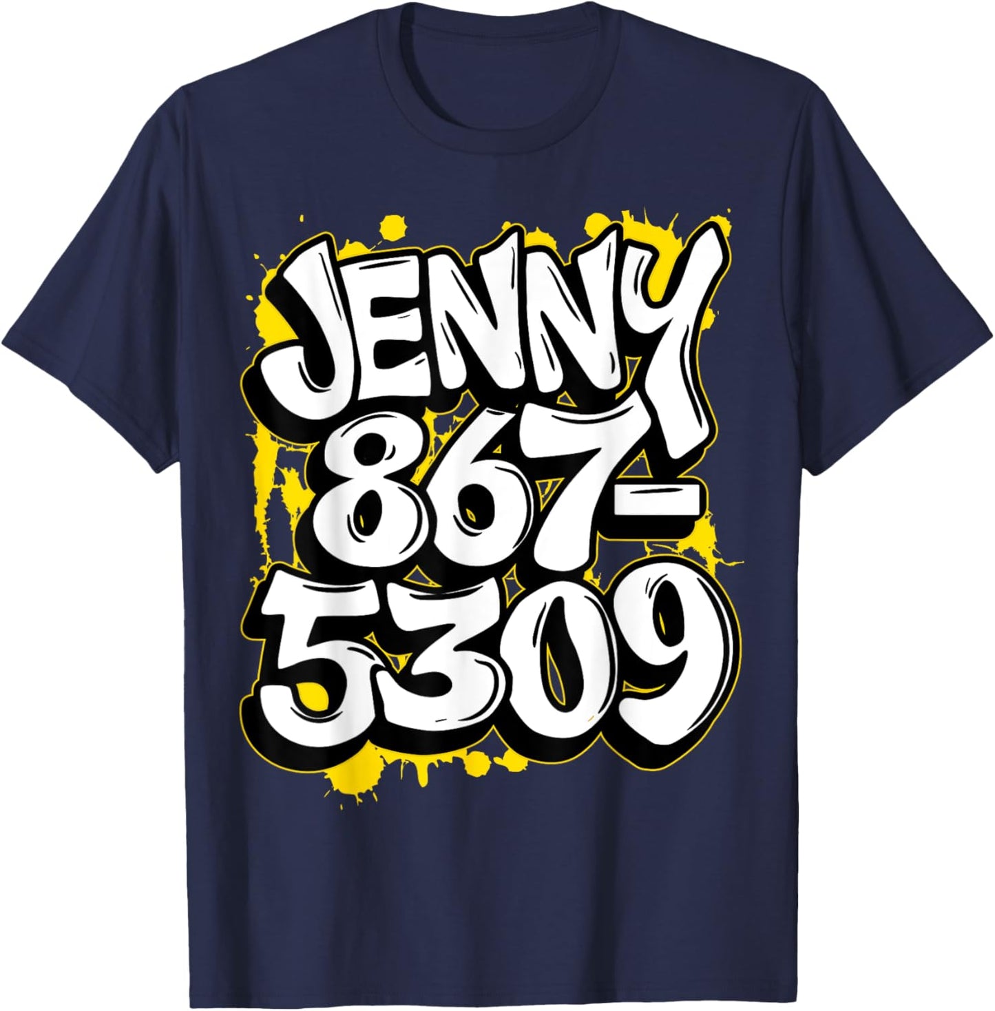 Nostalgic Jenny Phone Number 867-5309 Funny 80s Retro T-Shirt - T-Shirt | Navy