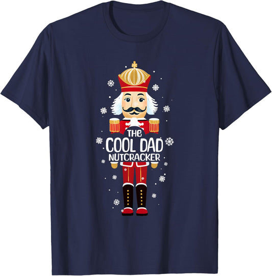 Cool Dad Nutcracker Funny Christmas Family Matching Pajama T-Shirt - T-Shirt | Navy