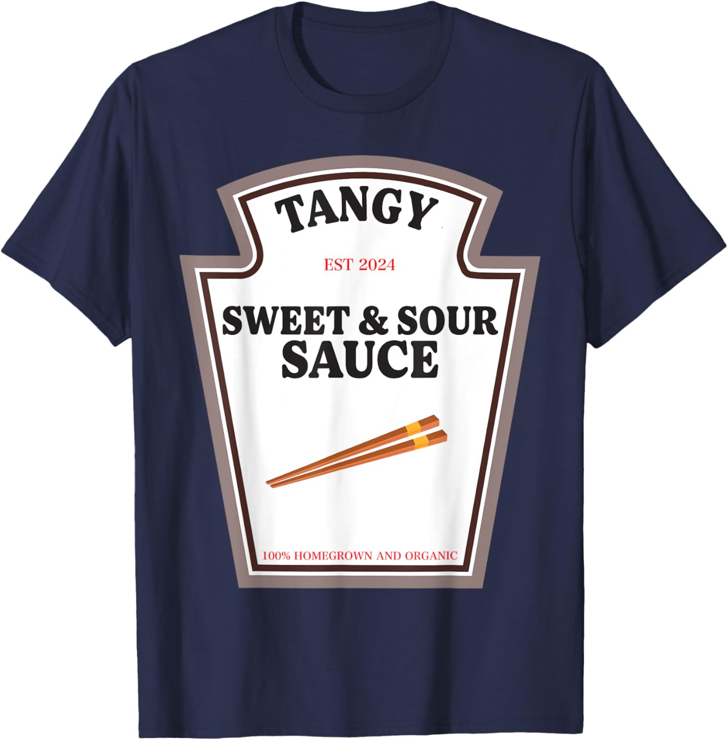Tangy Sweet And Sour Sauce Condiment Matching Food Lover T-Shirt - T-Shirt | Navy