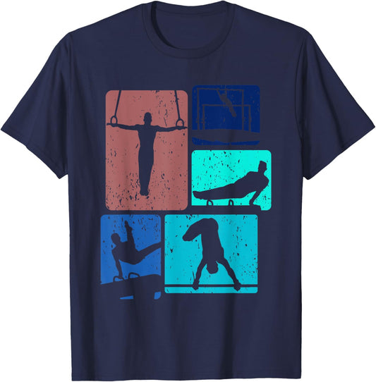 Gymnastics Acrobatic Moves Enthusiasts Outfit Cute Gymnast T-Shirt - T-Shirt | Navy