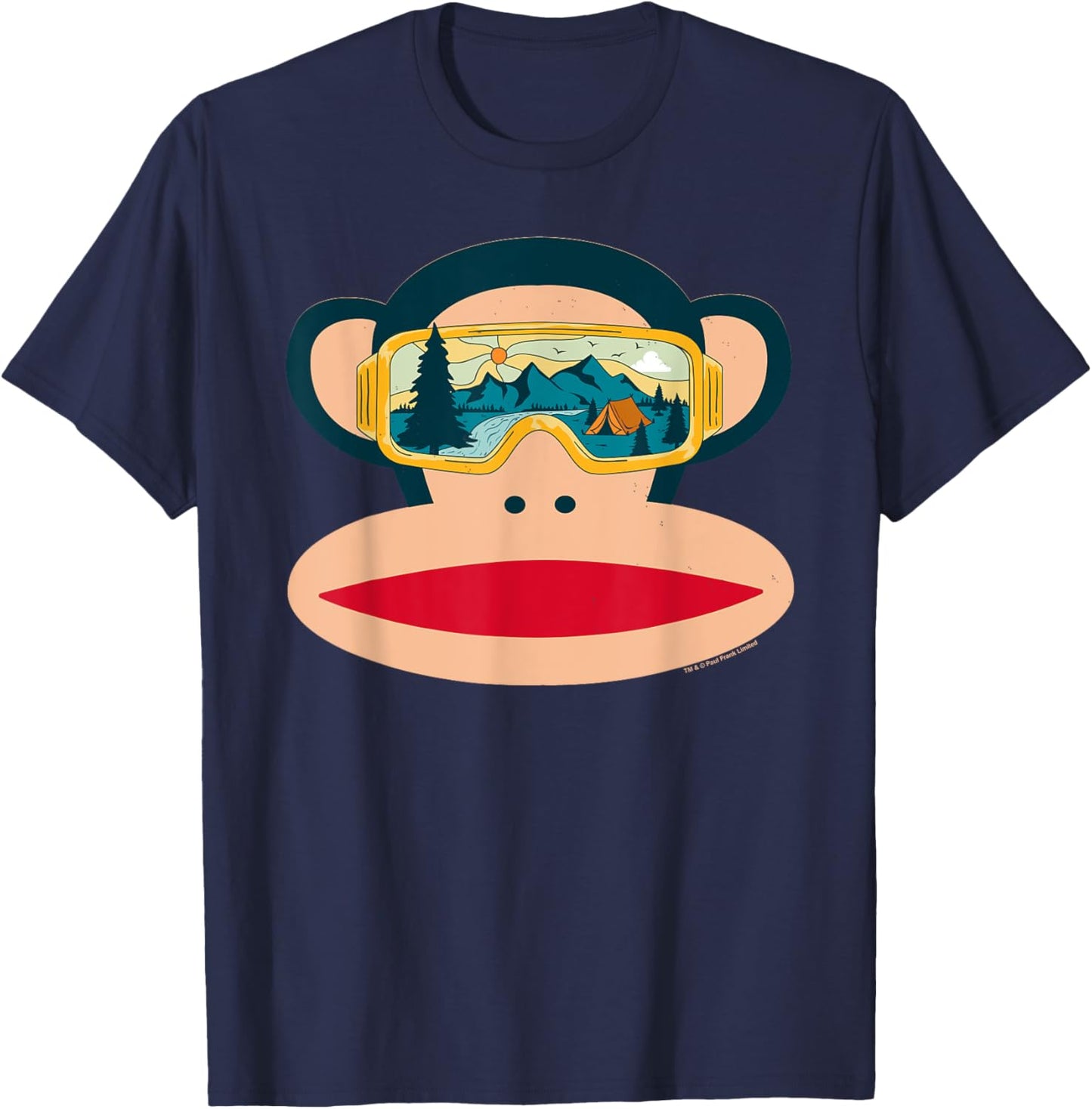 Paul Frank Julius The Monkey In Nature Goggles T-Shirt - T-Shirt | Navy