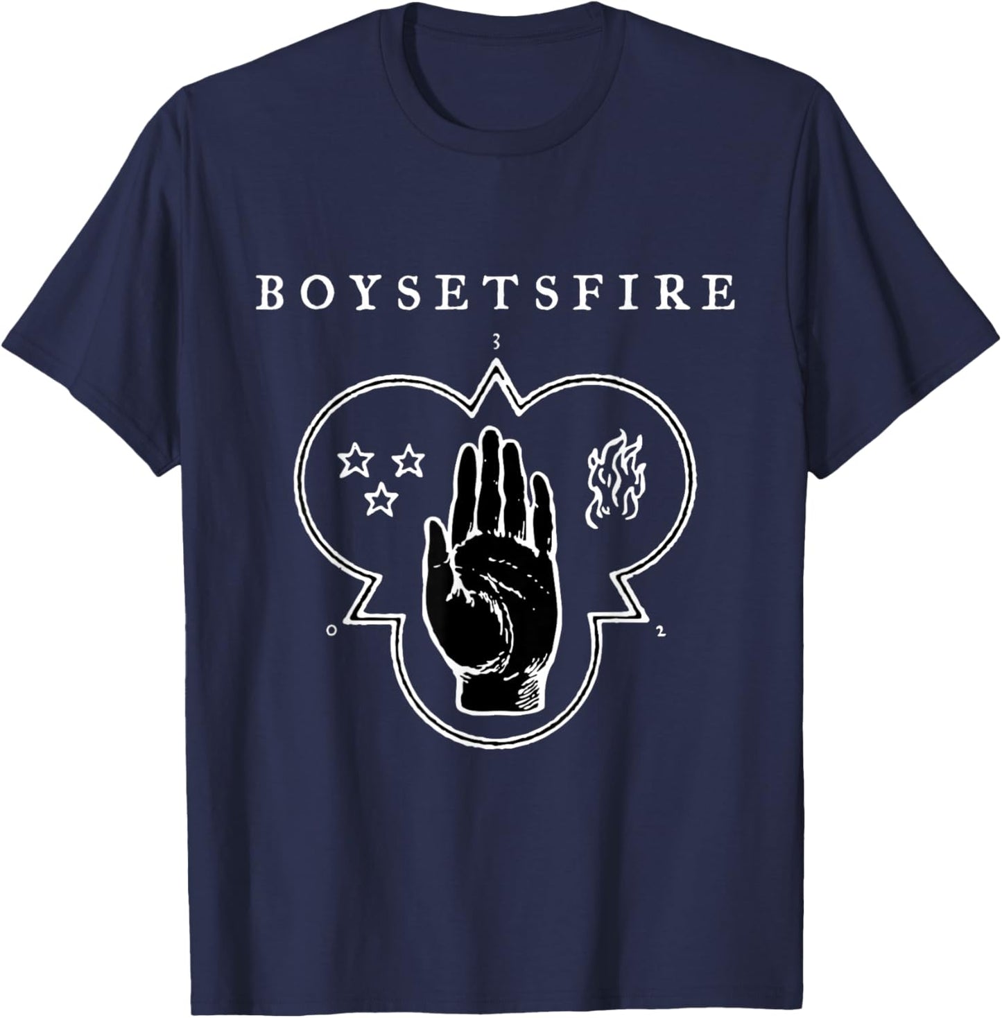 Boysetsfire Adults & Kids Band , Black, Small, Short Sleeve, Cotton Blend, , Modern Band T-Shirt - T-Shirt | Navy