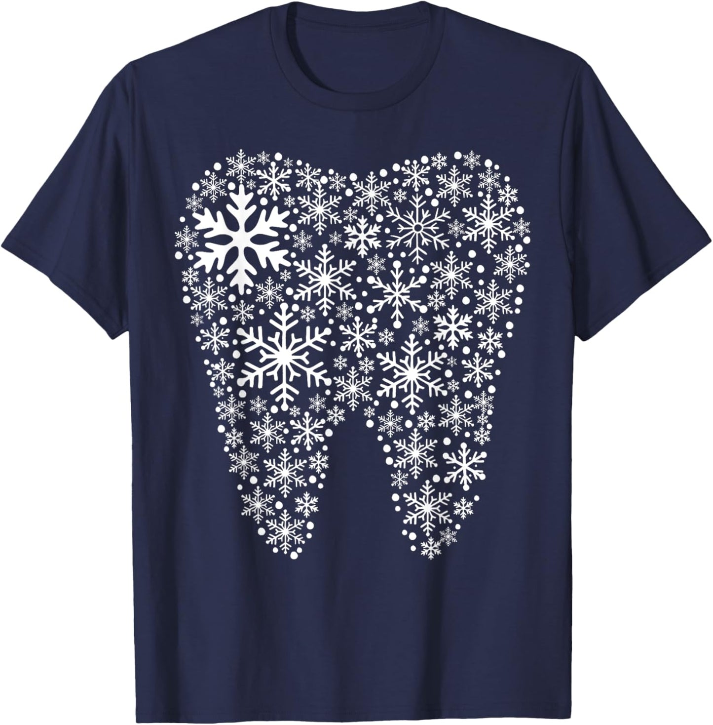 Dental Squad Christmas Snowflake Tooth Dental Assistant T-Shirt - T-Shirt | Navy