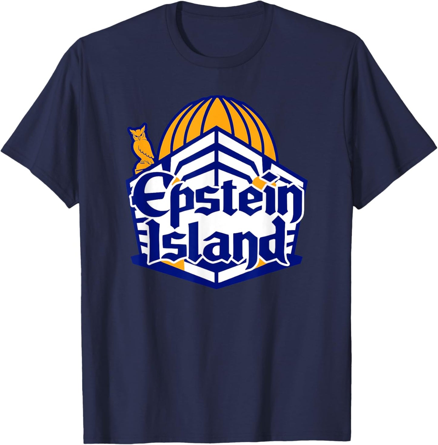 EPSTEIN ISLAND vacation temple castle spring summer break T-Shirt - T-Shirt | Navy
