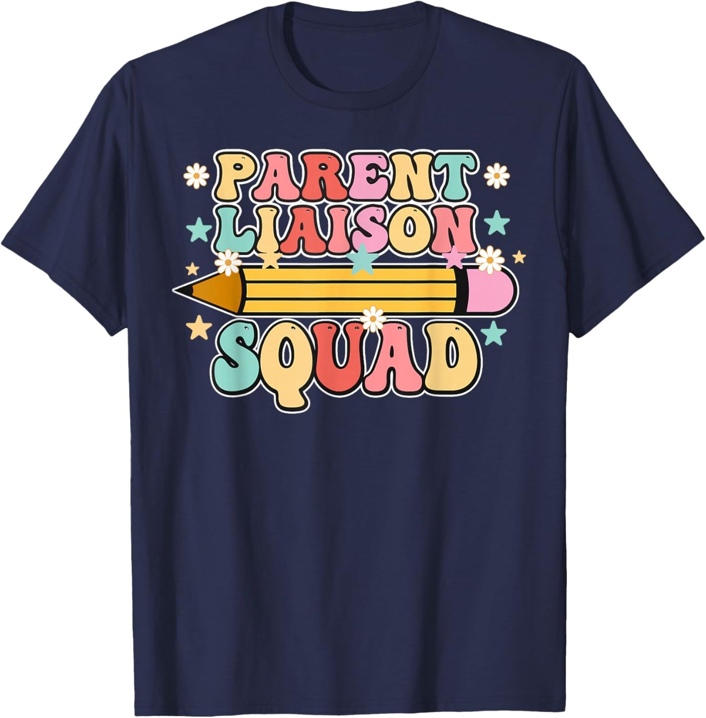 School Parent Liaison Squad Retro Back to School T-Shirt - T-Shirt | Navy