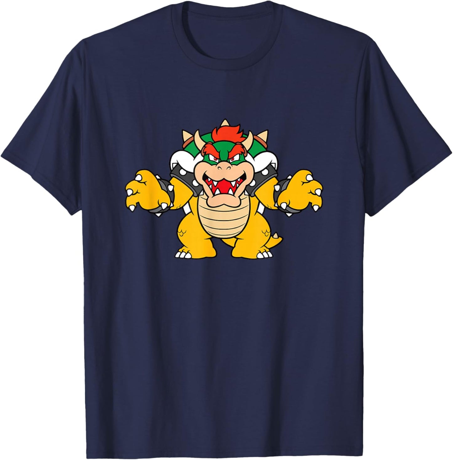 Super Mario Bros Bowser King Koopa Attack T-Shirt - T-Shirt | Navy