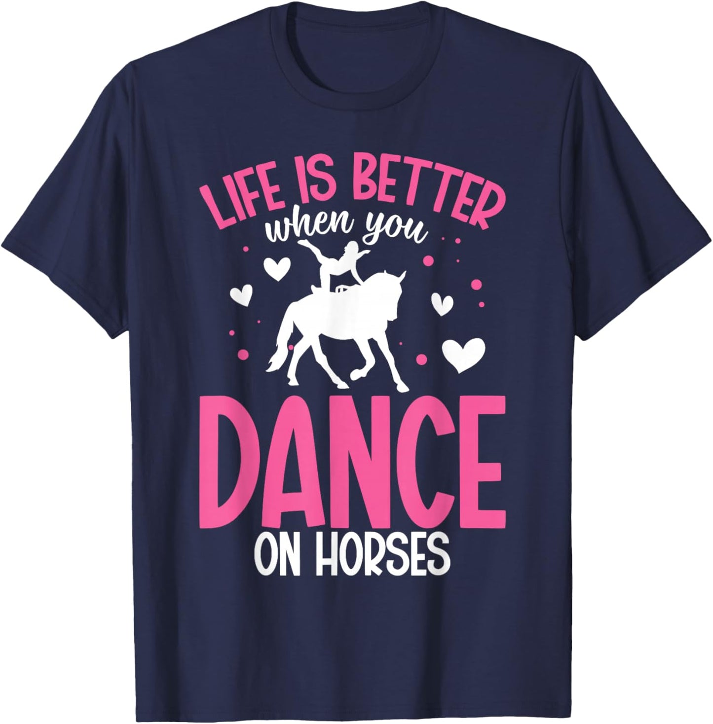 Horse Dancing Gymnastics Artistic Equestrian Horse Vaulter T-Shirt - T-Shirt | Navy
