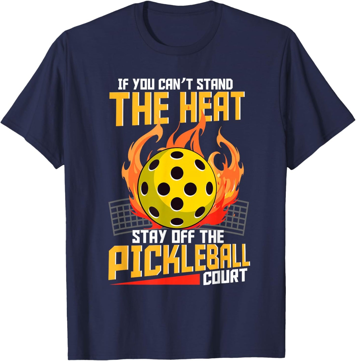 Funny pickleball sayings design Retro Paddle Court T-Shirt - T-Shirt | Navy