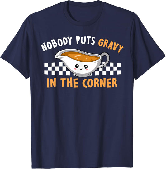 Funny Thanksgiving Humor , -Adults, Kids, Black, Small, Short Sleeve T-Shirt - T-Shirt | Navy