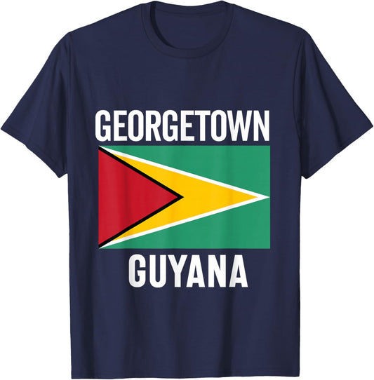 Guyana Souvenir Travel Vacation Men Women Guyanese Pride T-Shirt - T-Shirt | Navy