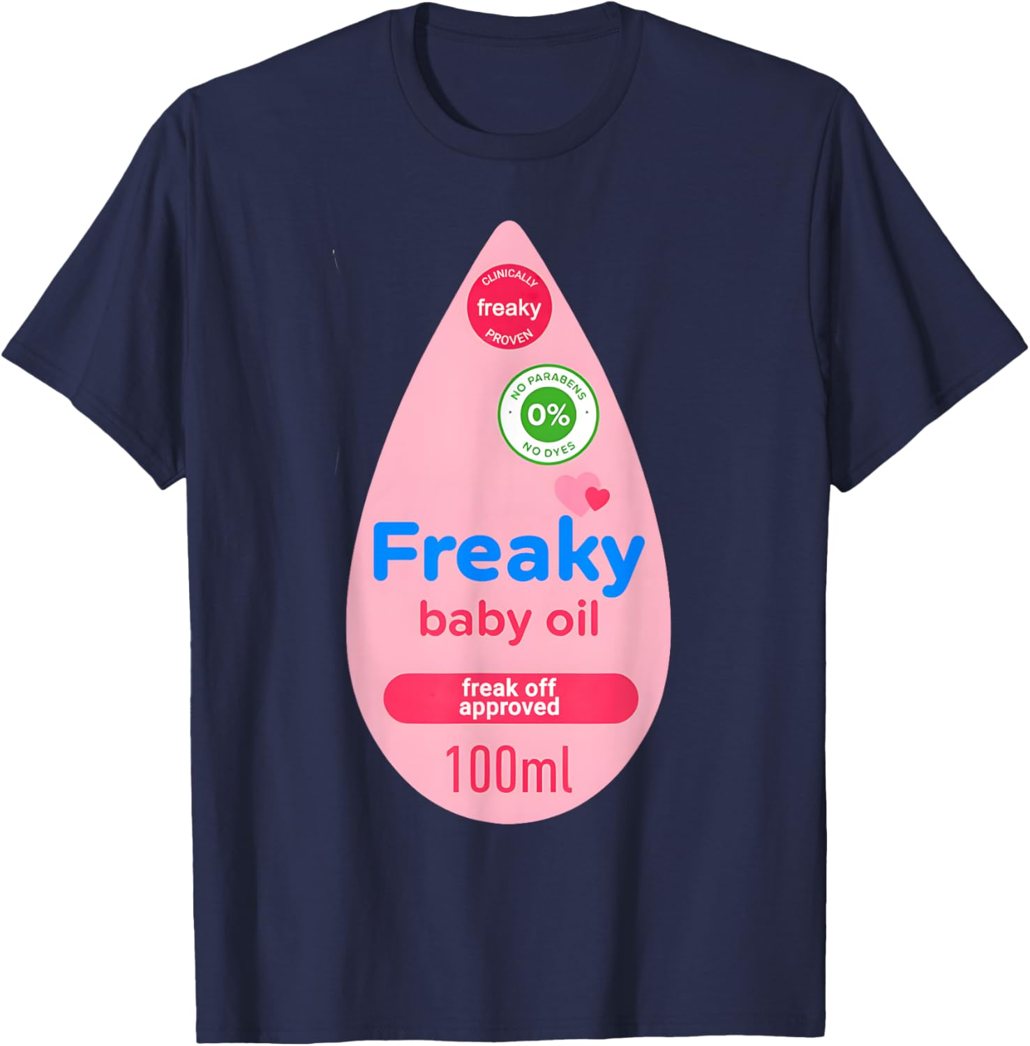 Baby Oil Bottle Halloween Costume Funny Women Men Halloween T-Shirt - T-Shirt | Navy