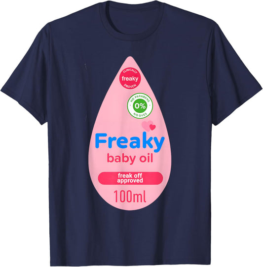 Baby Oil Bottle Halloween Costume Funny Women Men Halloween T-Shirt - T-Shirt | Navy
