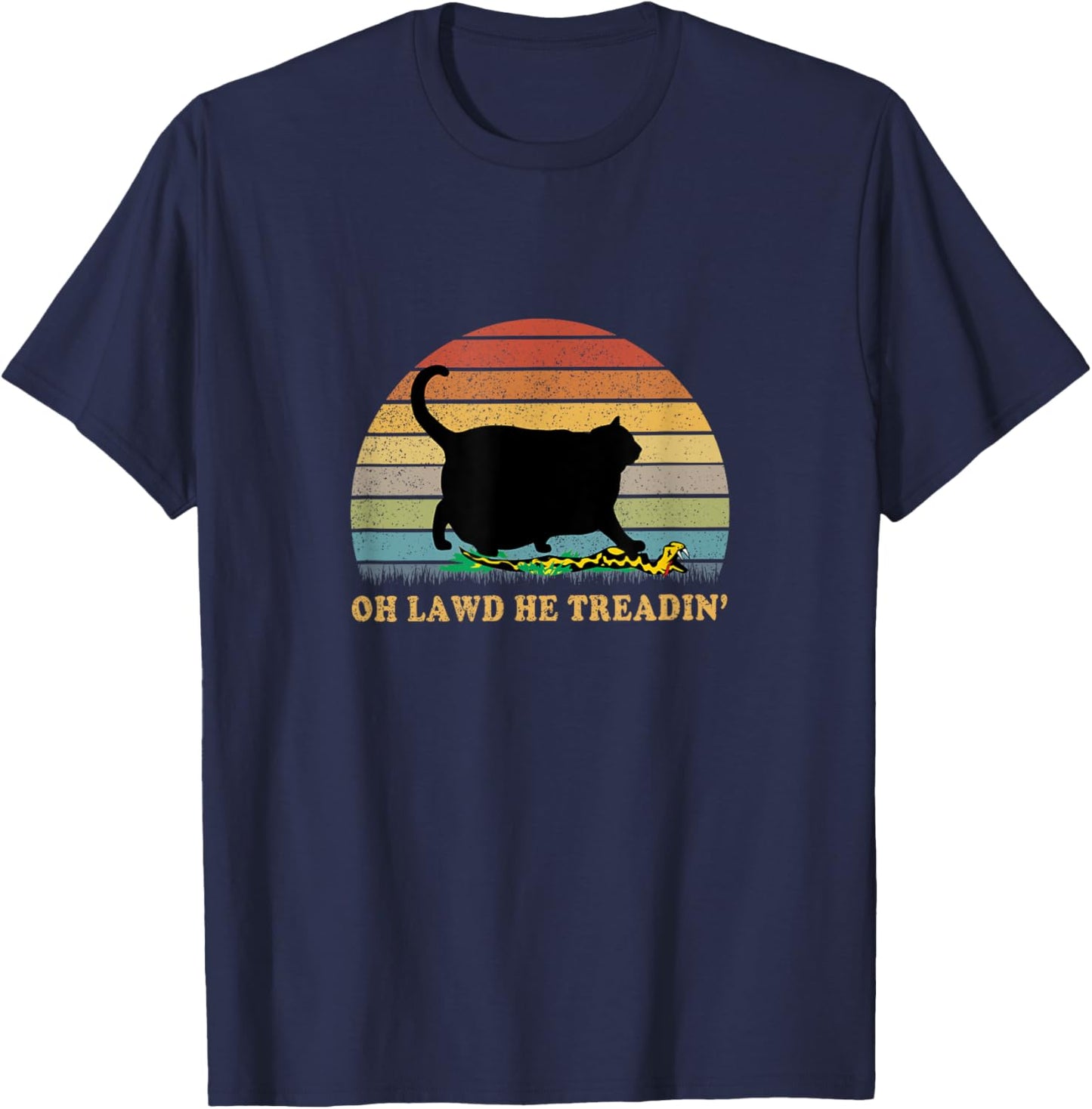 Oh Lawd He Treading T-Shirt - T-Shirt | Navy
