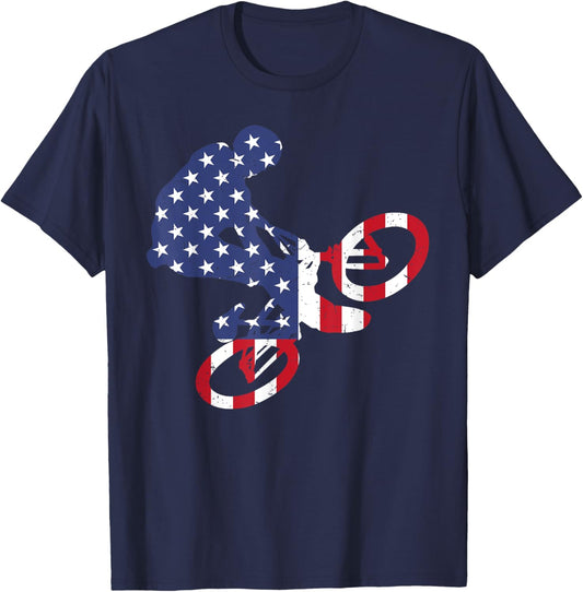 BMX Art Women Toddler Boys Off Road BMX Riding BMX T-Shirt - T-Shirt | Navy