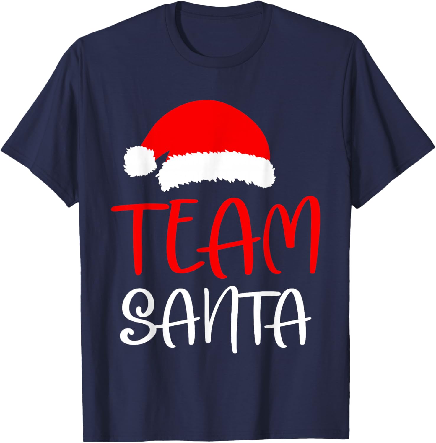 Christmas Team Santa Matching Family Christmas T-Shirt - T-Shirt | Navy