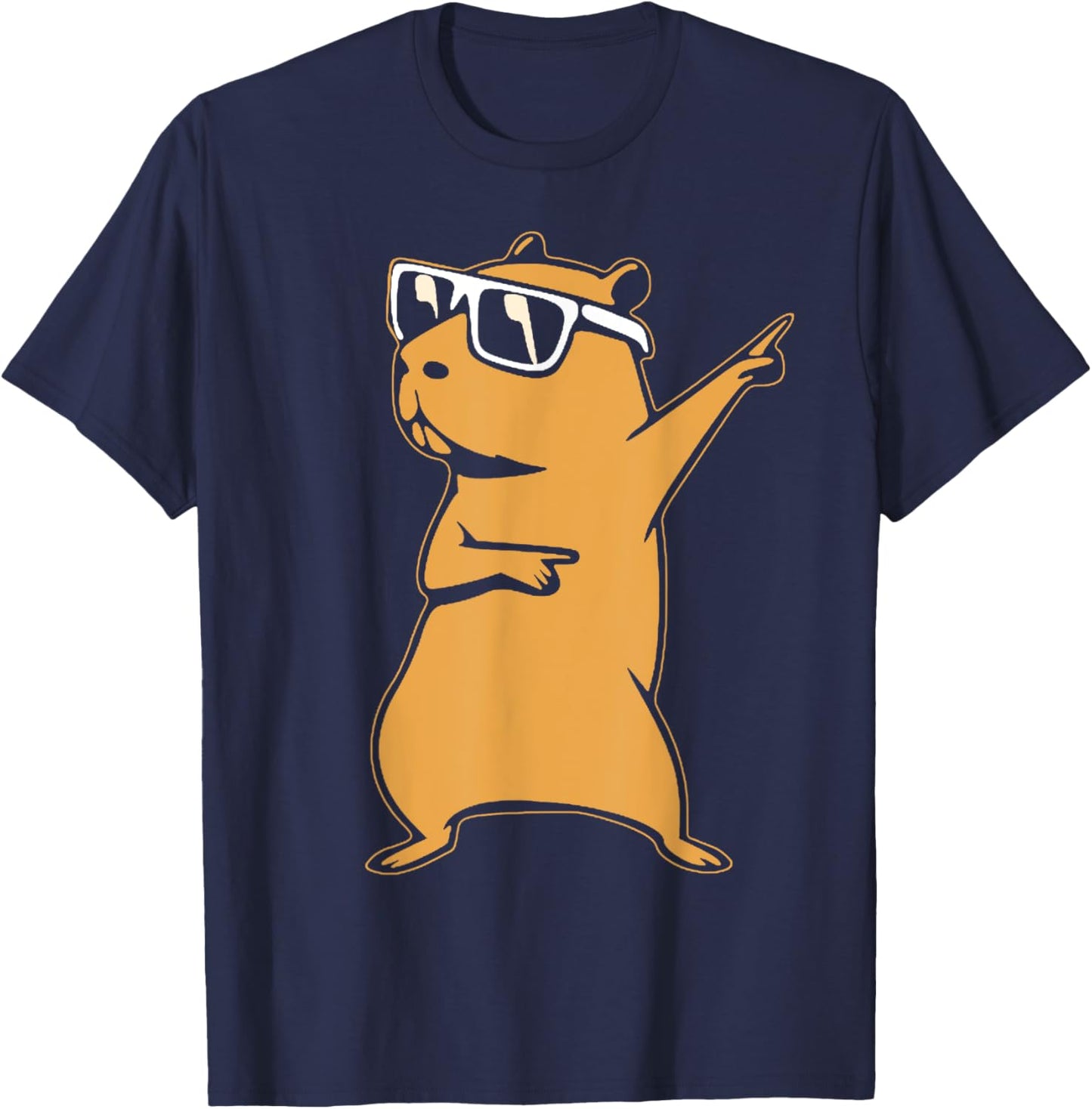 Funny Capybara Dance Challenge Dancing Capy Women Men Kids T-Shirt - T-Shirt | Navy