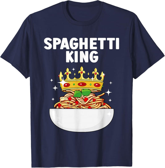 Spaghetti King Design Boys Grandpa Spaghetti Lover T-Shirt - T-Shirt | Navy