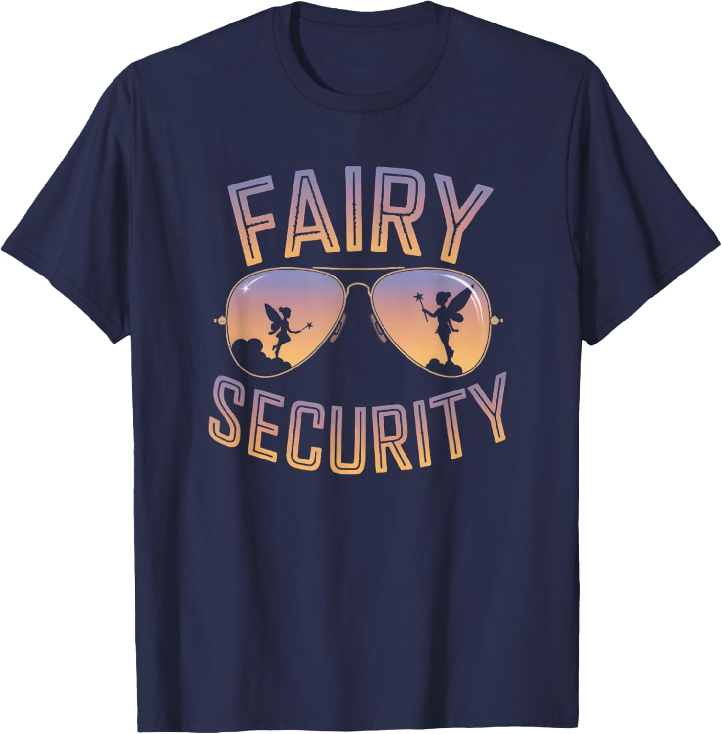 Fairy Security Birthday Family Halloween Costume Dad Mom T-Shirt - T-Shirt | Navy