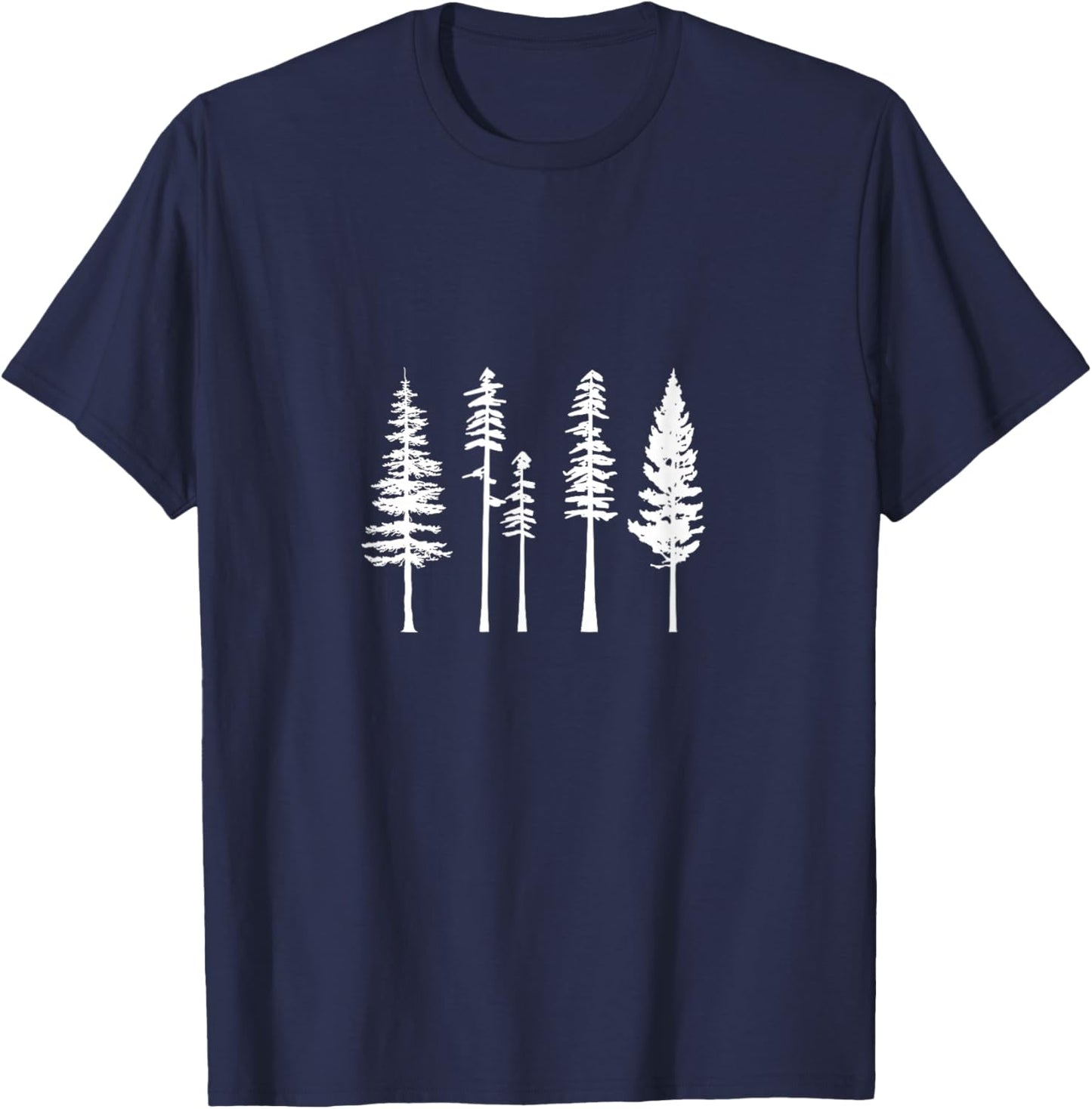 Pine Tree , Evergreen Forest , Nature Lover T-Shirt - T-Shirt | Navy