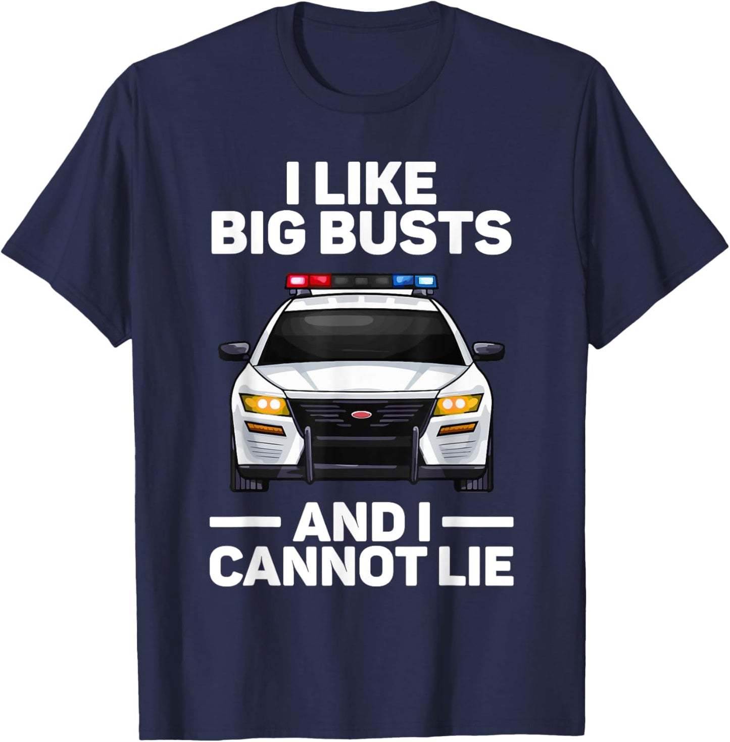 Cute Police Officer Design Women Cop Police Officer T-Shirt - T-Shirt | Navy