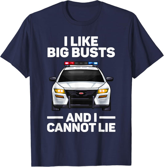 Cute Police Officer Design Women Cop Police Officer T-Shirt - T-Shirt | Navy