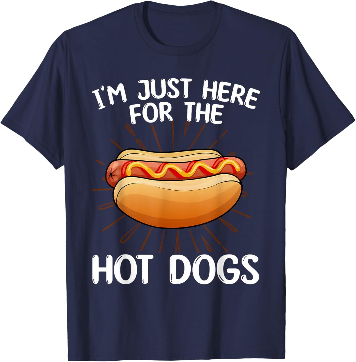 Funny Hot Dog Art Women Kids Hot Dog Stand Hot Dog T-Shirt - T-Shirt | Navy