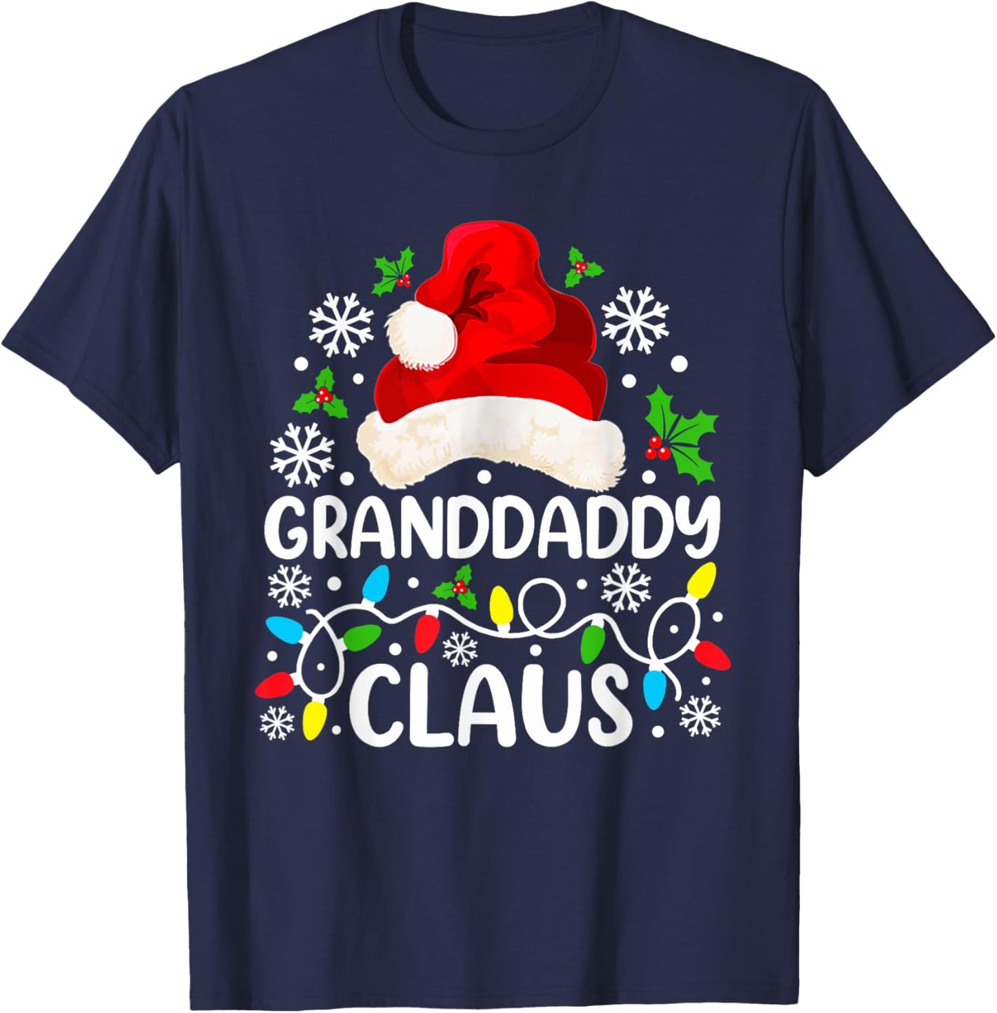 Granddaddy Claus Funny Christmas Family Matching T-Shirt - T-Shirt | Navy