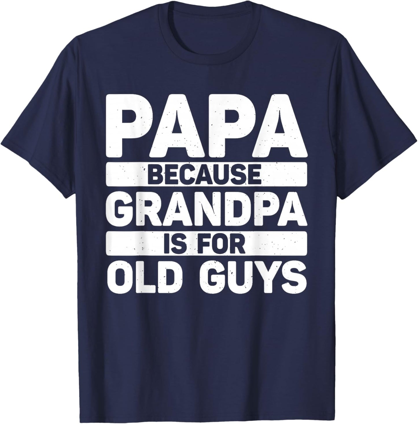 Papa Art For Grandpa Men From Grandkids Father's Day Papa T-Shirt - T-Shirt | Navy