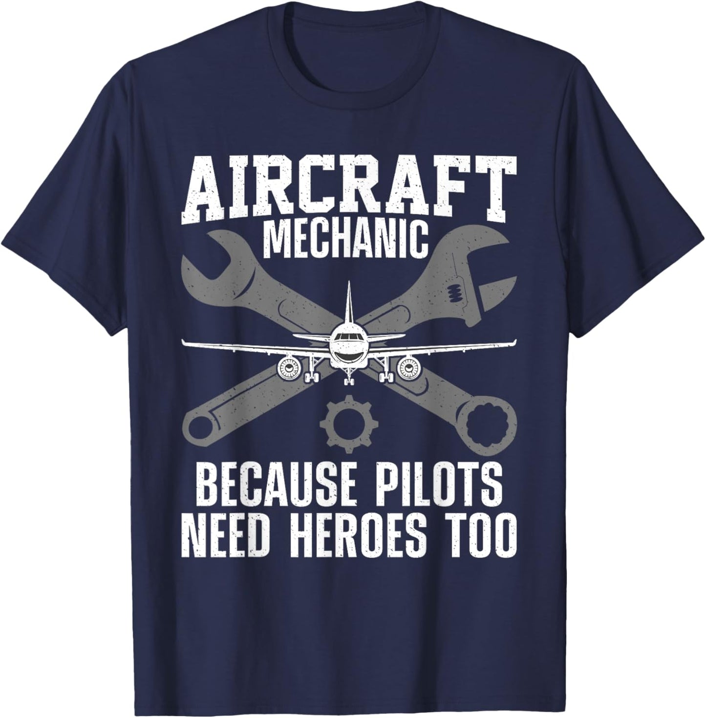 Cool Aircraft Mechanic Art Women Aircraft Technician T-Shirt - T-Shirt | Navy