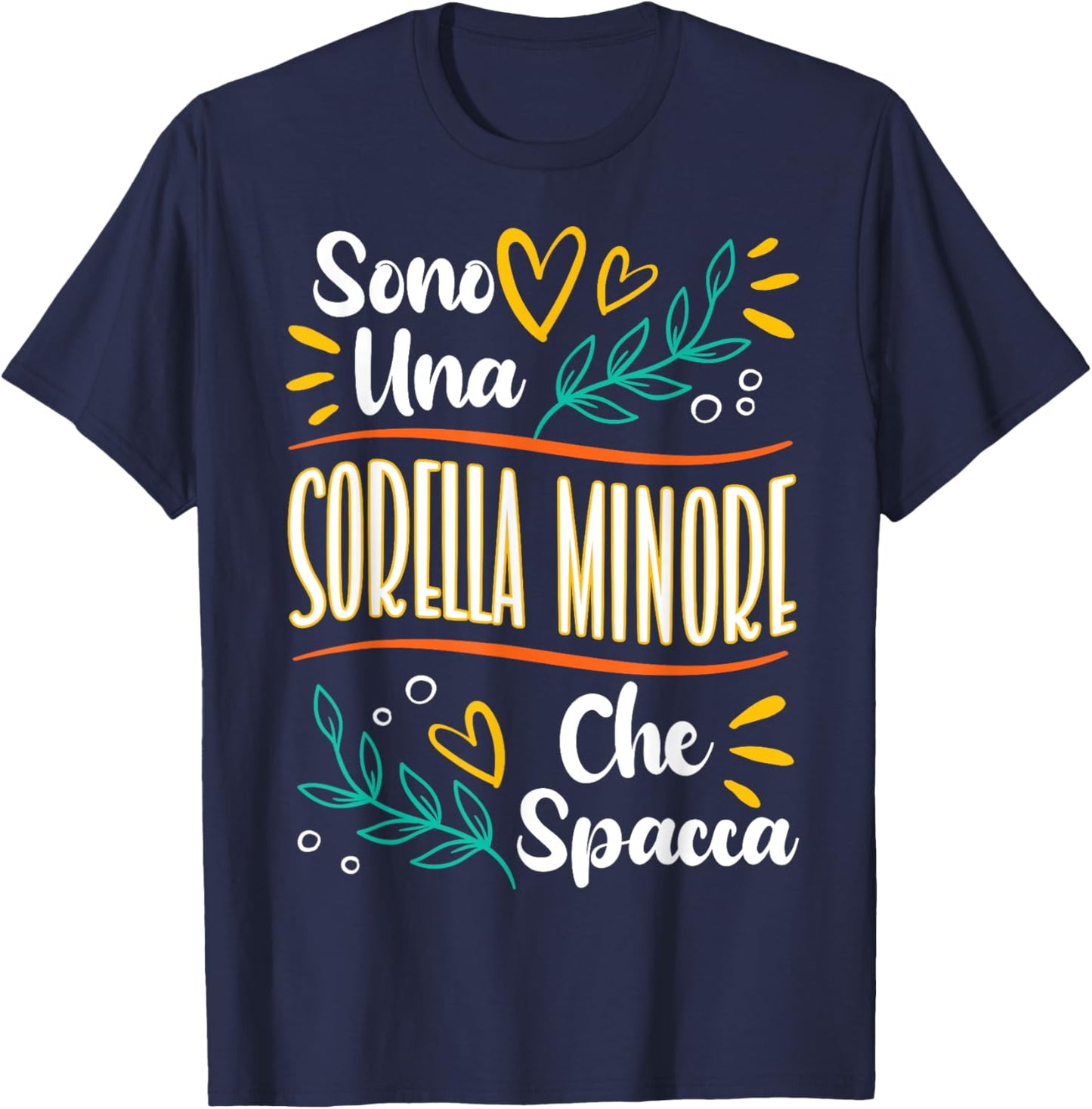 Sorella Minore Che Spacca Regalo Compleanno Sorella Minore T-Shirt - T-Shirt | Navy