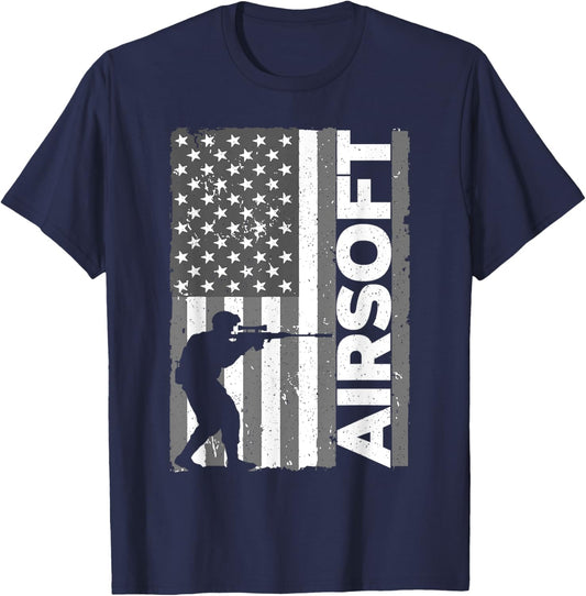 Cool Airsoft Art Women Airsoft Gun Airsoft Player T-Shirt - T-Shirt | Navy