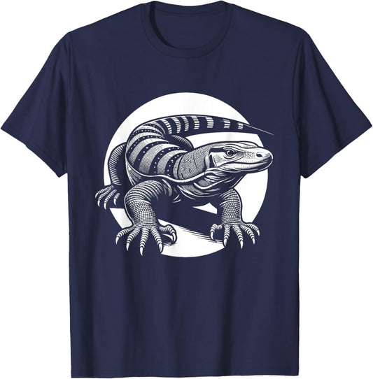 Komodo Dragon Monitor Lizard T-Shirt - T-Shirt | Navy