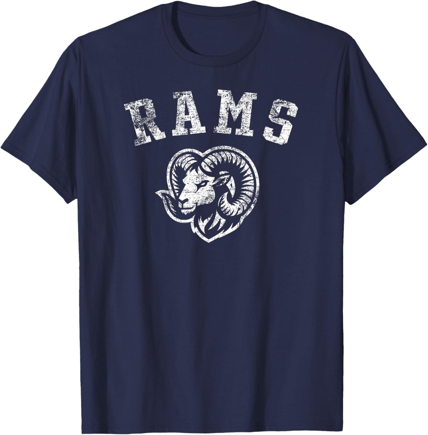 Rams Mascot for Elementary, Middle, and High Schools Aged T-Shirt - T-Shirt | Navy
