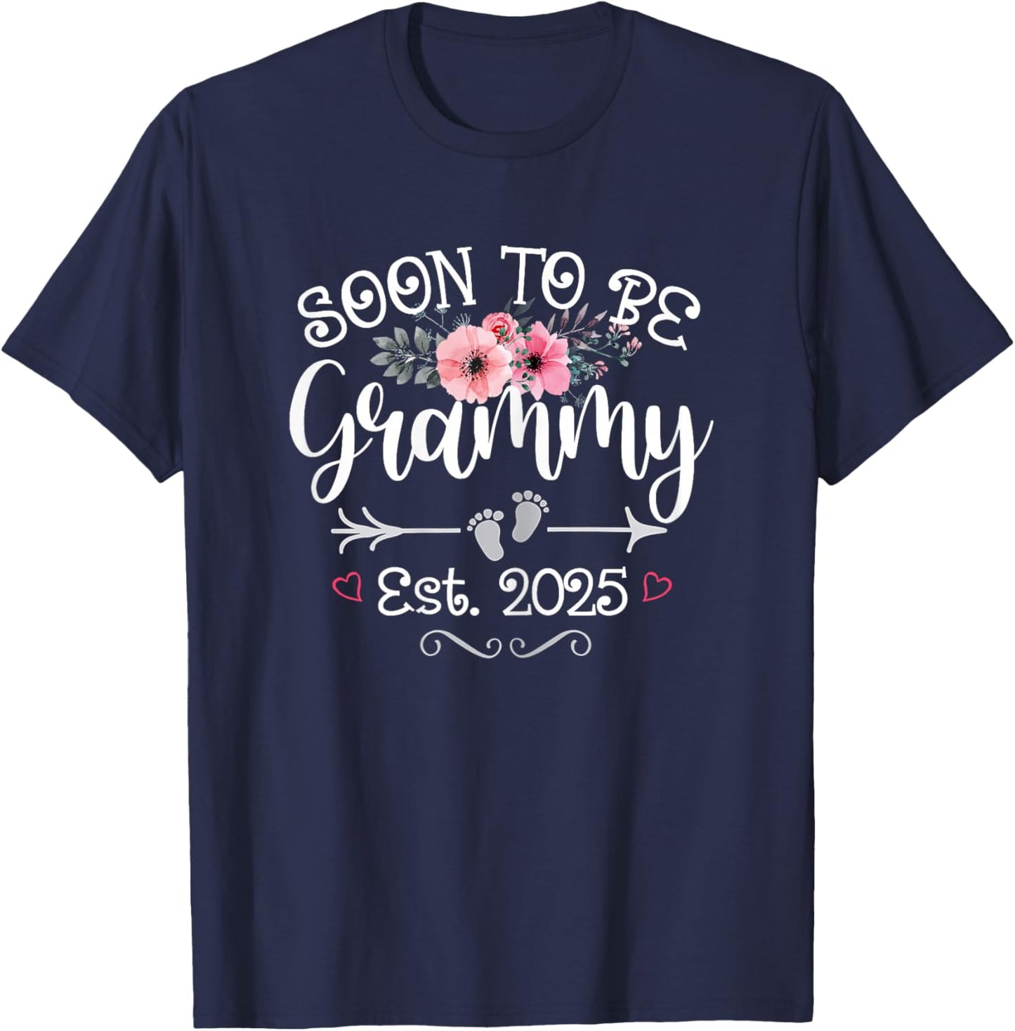 Soon To Be Grammy 2025 Mother's Day First Time Mom Pregnancy T-Shirt - T-Shirt | Navy