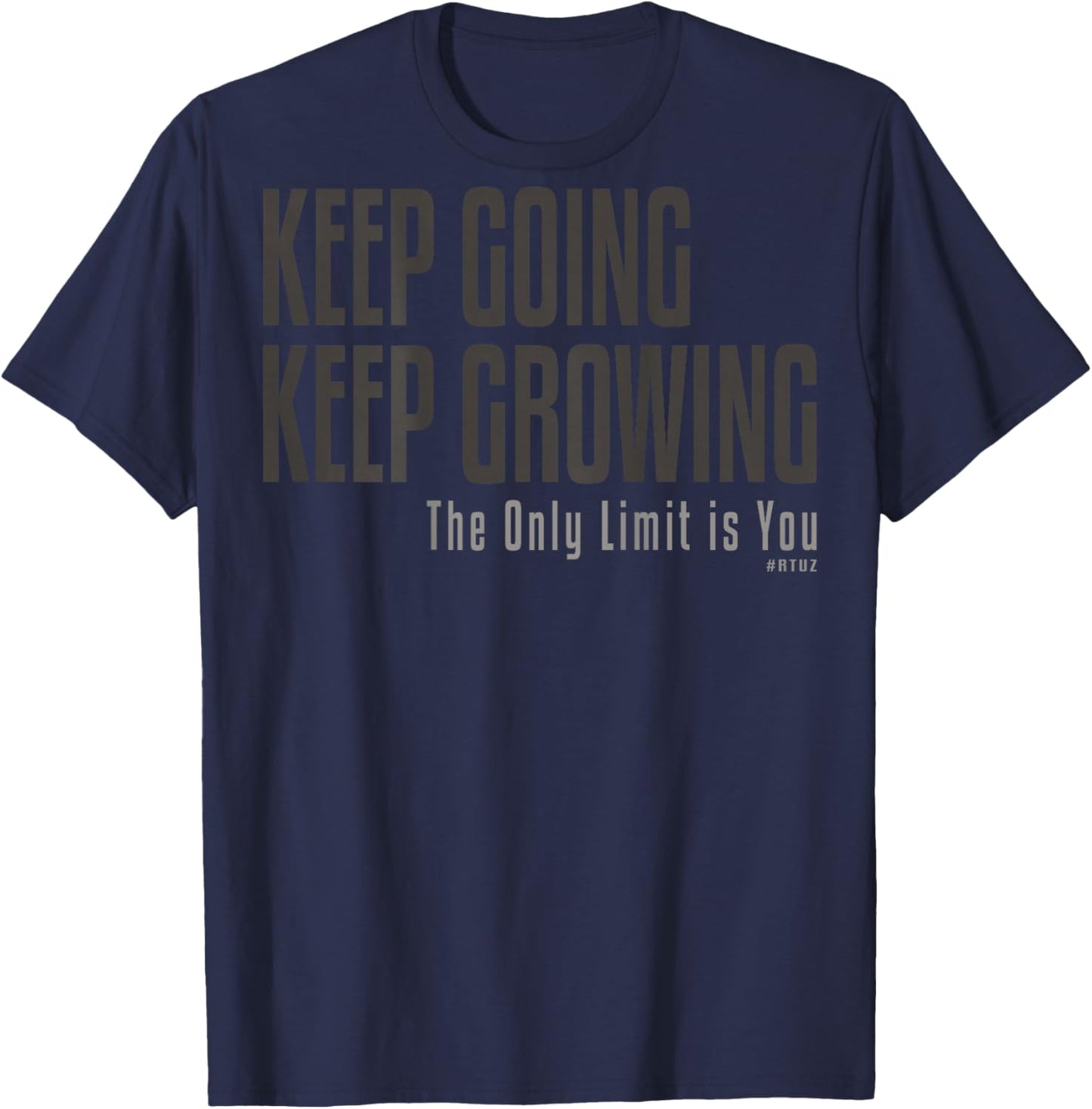 Fitness Quote Y2K Gym Training Back Print Yoga Sport Workout T-Shirt - T-Shirt | Navy
