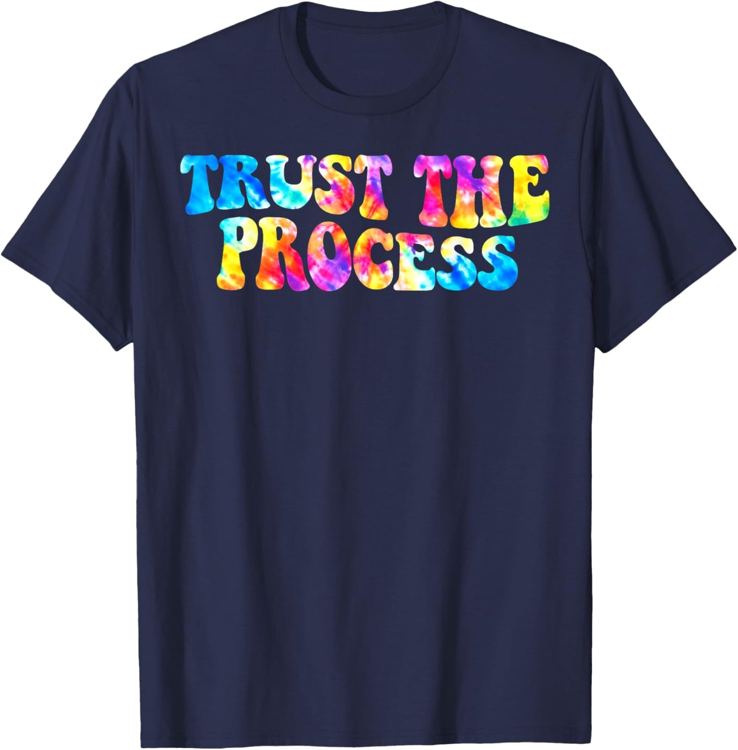 Gym Trust The Process Motivational Quote Workout T-Shirt - T-Shirt | Navy