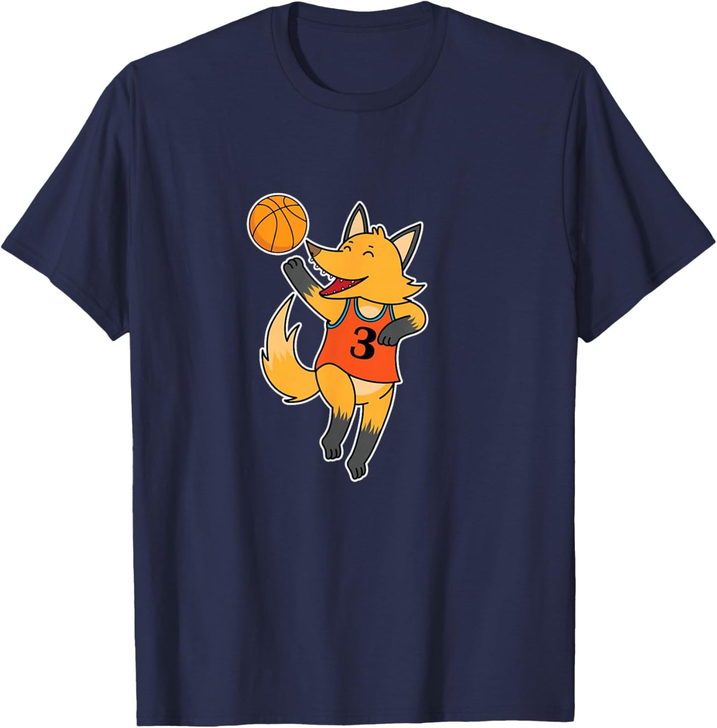 Fox plays Basketball T-Shirt - T-Shirt | Navy