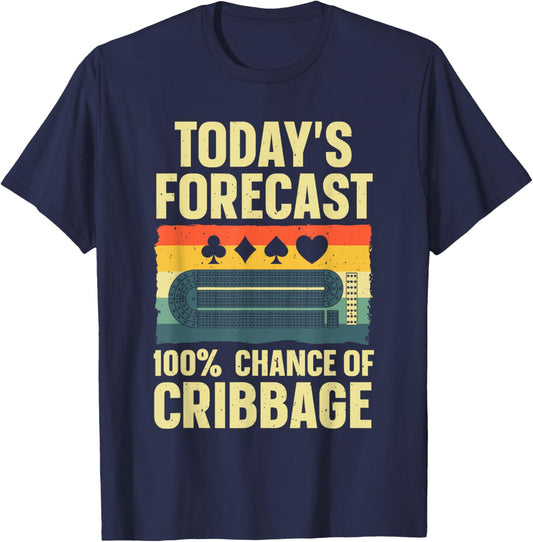 Funny Cribbage Design Women Kids Card Game Cribbage T-Shirt - T-Shirt | Navy